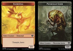 Elemental (0026) // Phyrexian Germ (0016) Double-Sided Token - Foil